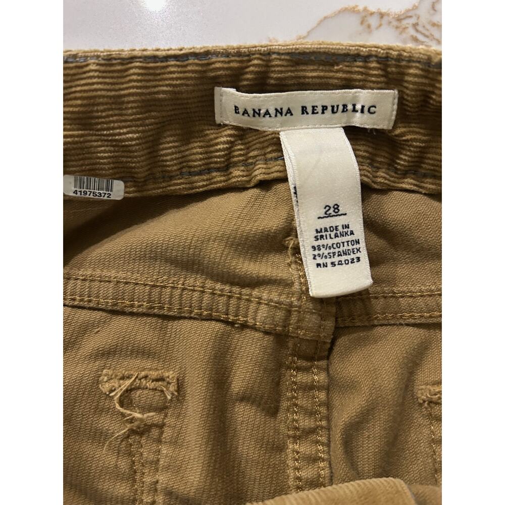 Banana Republic Corduroy Pants Womens 28 Brown Straight Leg Mid Rise 5 Pocket - Picture 8 of 12